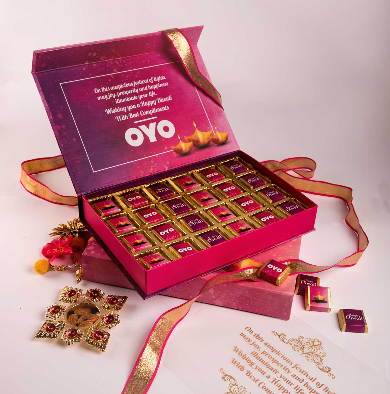Customised logoprinted chocolates for Corporate Diwali Gifts