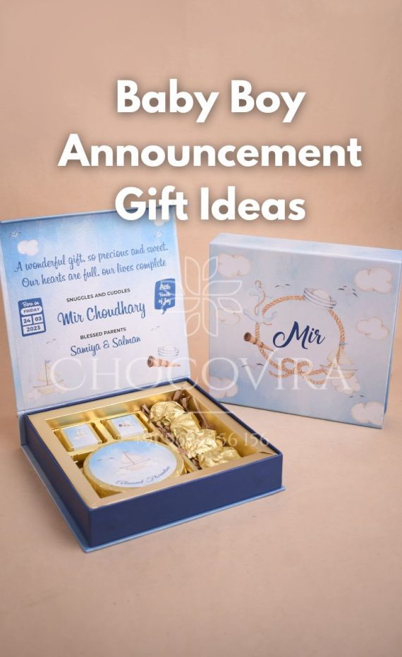 Baby Boy Announcement Gift Ideas • Chocovira Chocolates