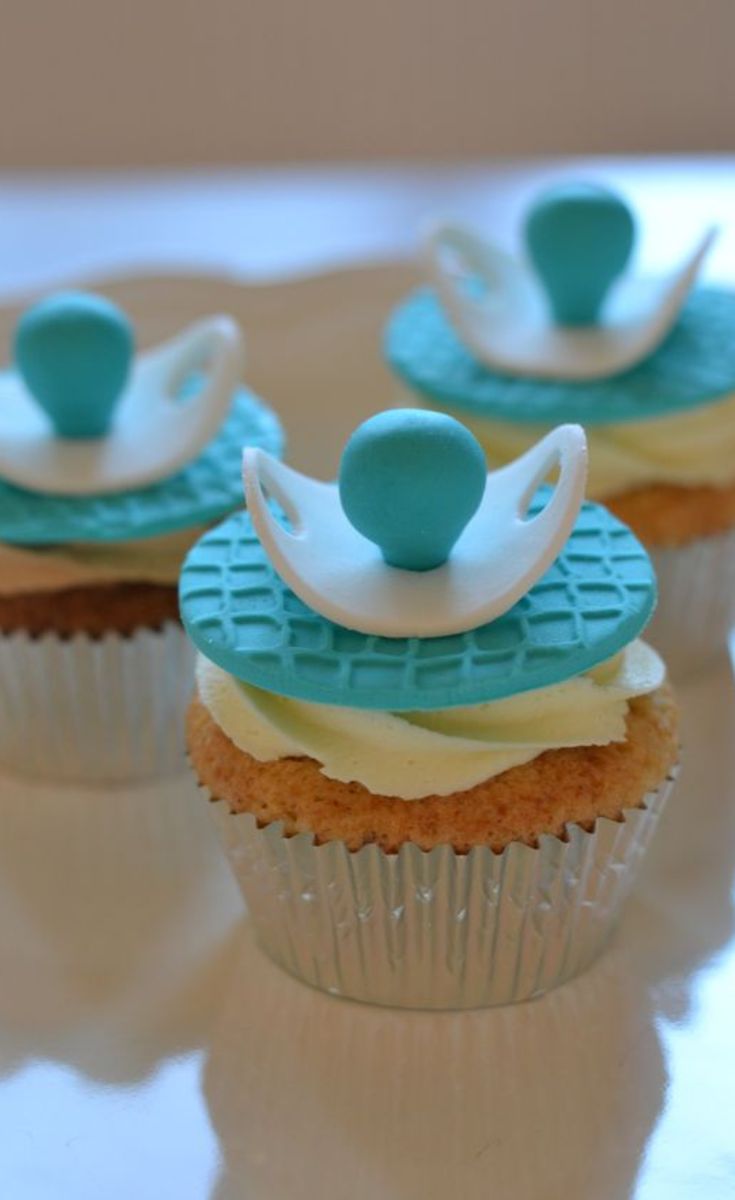 Baby Boy Announcment Cupcakes