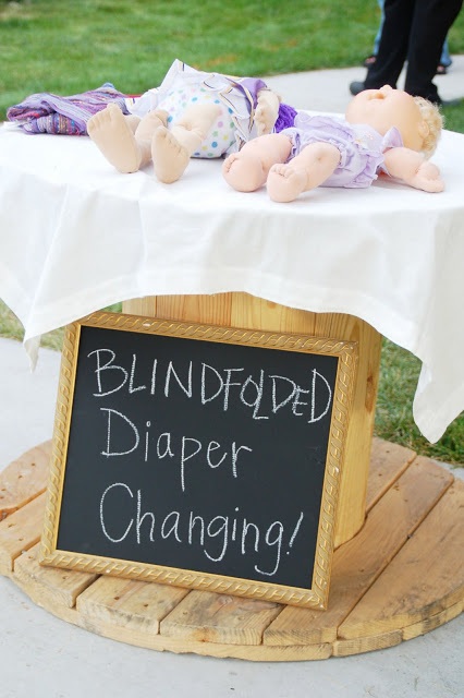 Blindfolded Diaper Changing- Games for Baby Shower
