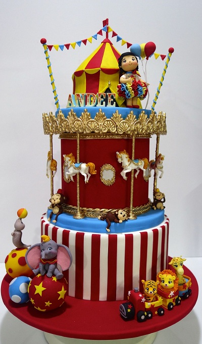 Circus Theme Birthday Cake
