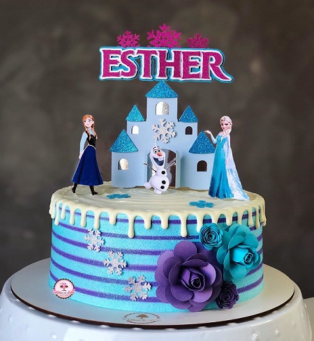 Frozen Theme Birthday Cake