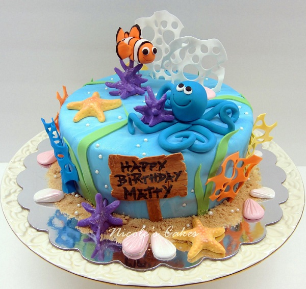 Ocean Theme Fondant Cake Delivery in 48 Hours Available  Hot Breads