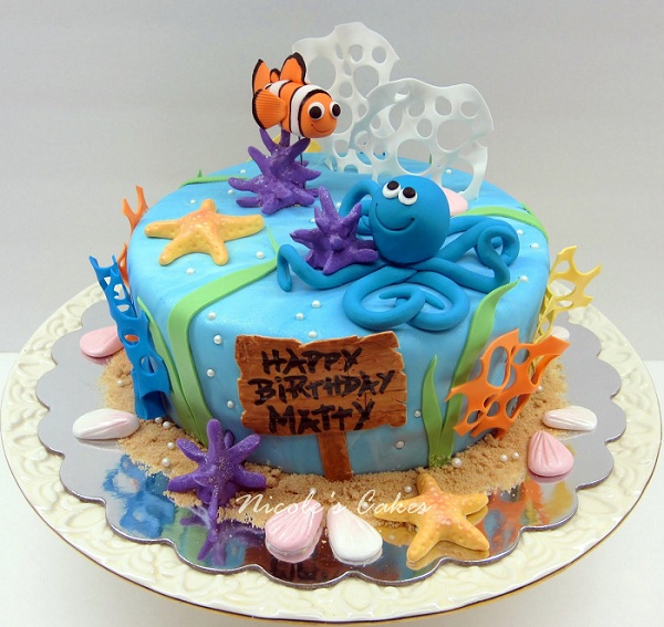 Ocean Theme Birthday Cake