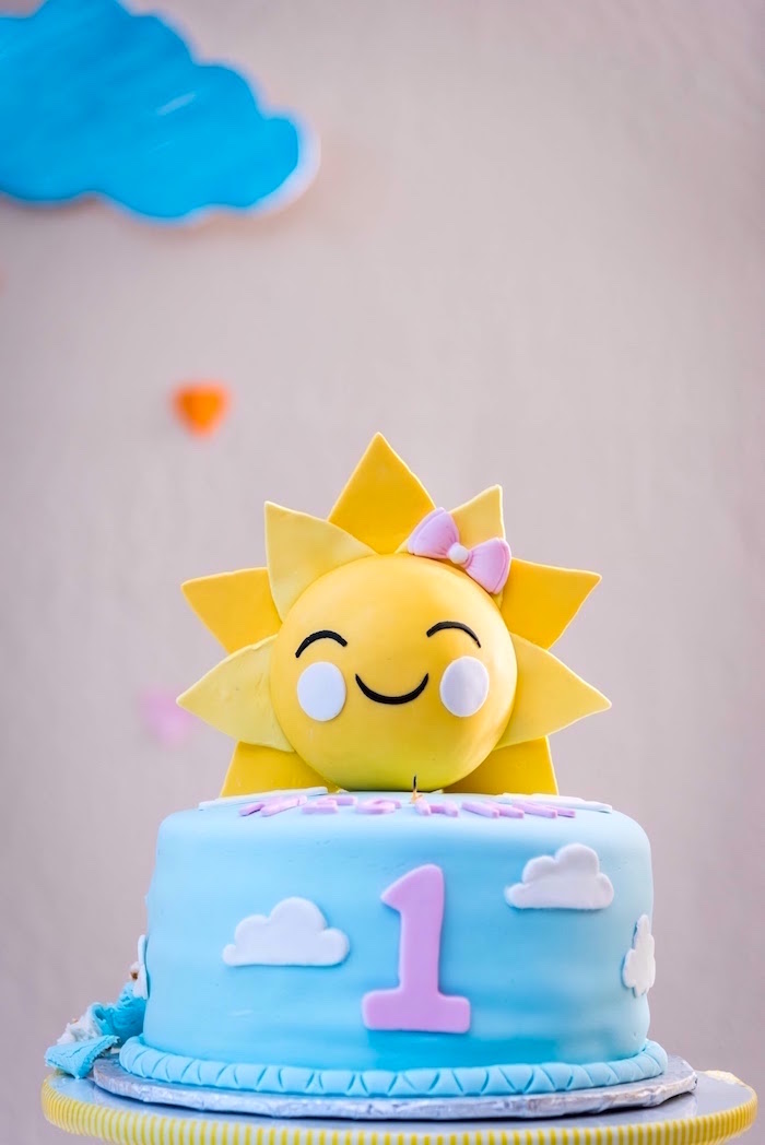 Sunshine Theme Birthday Cake