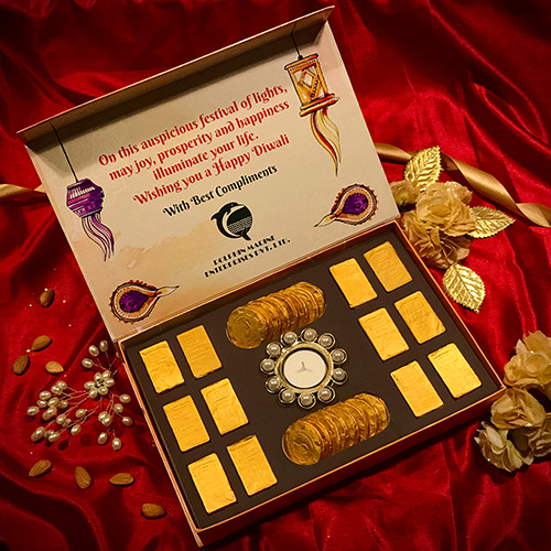gold coin and gold bar chocolates for diwali gifting