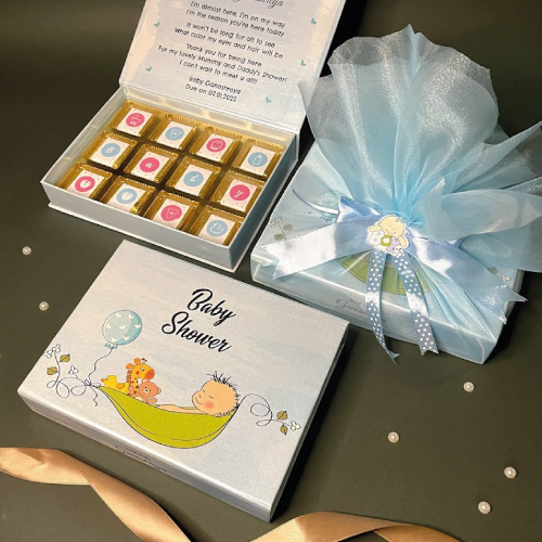 Baby shower chocolate box return gifts