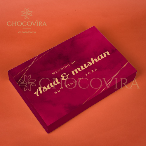 Custom Wedding Invitations With Photo CV24HD05 Chocovira Chocolates
